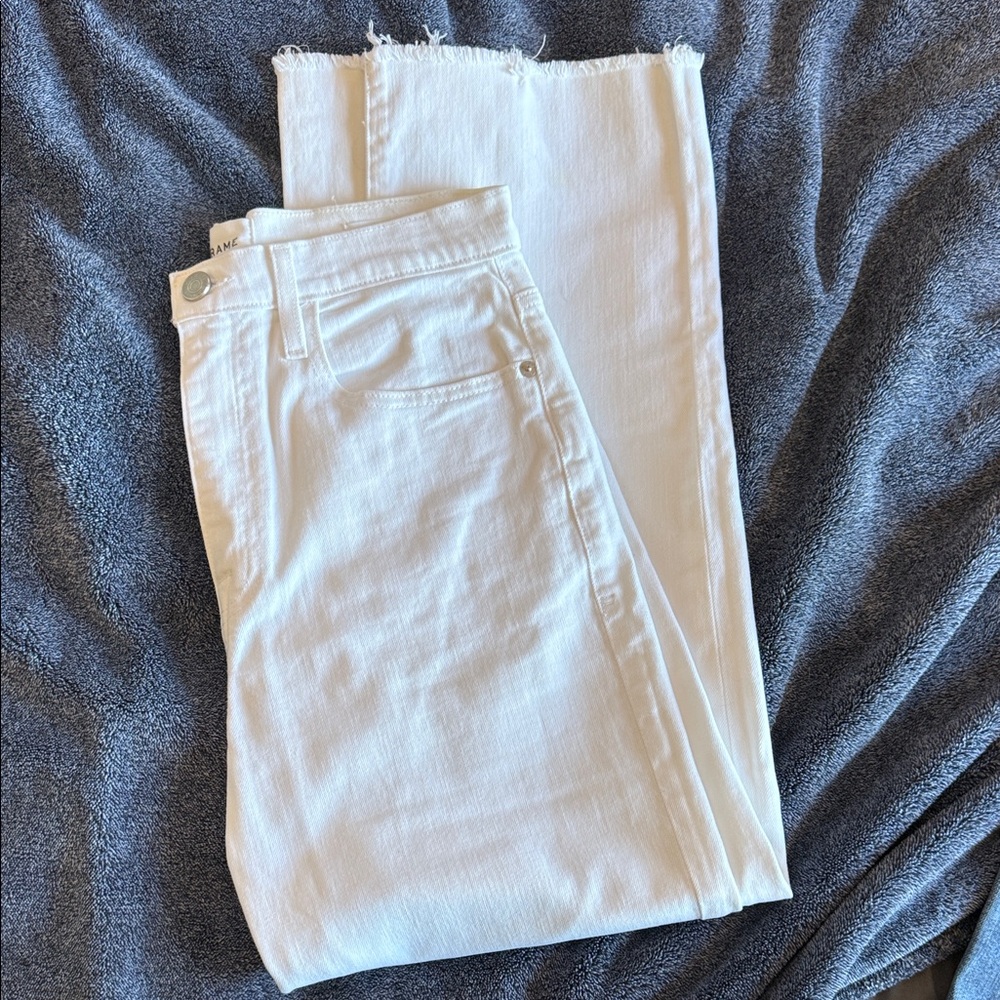 Frame Denim Le Jane Crop White Jeans size 27